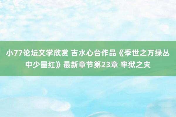 小77论坛文学欣赏 吉水心台作品《季世之万绿丛中少量红》最新章节第23章 牢狱之灾